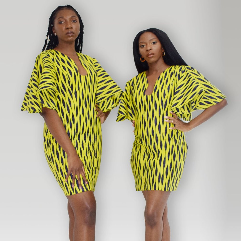 ANKARA AFRICAN MINI DRESS